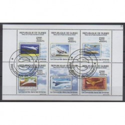 Guinea - 2009 - Nb 4534/4539 - Stamps on stamps - Planes - Used