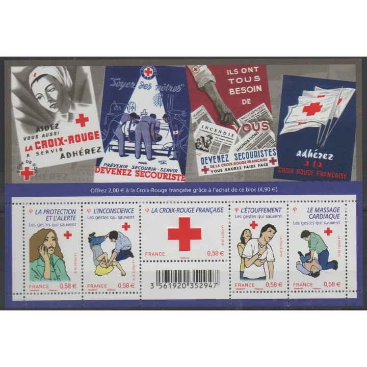 Timbres - France - Blocs et feuillets - 2010 - No F 4520 - Santé ou Croix-Rouge