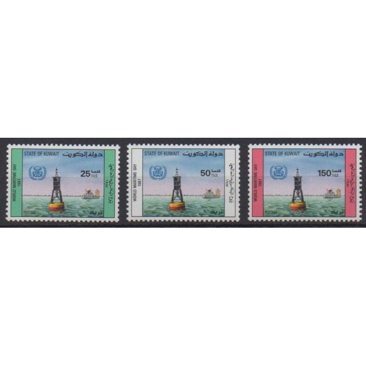 Acheter cette série de timbres du Koweït de l'année 1987 (No 1117/1119).