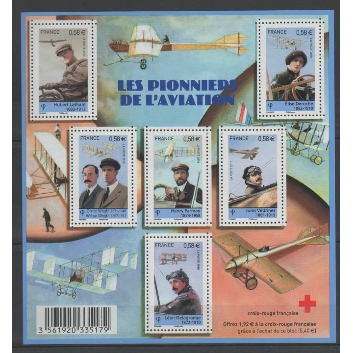 Timbres - France - Blocs et feuillets - 2010 - No F 4504 - Avions