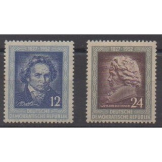 Buy this set of stamps of East Germany (GDR) of the year 1952 (Nb 52/53).