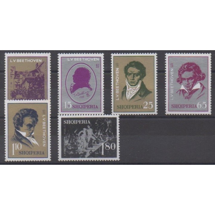 Acheter cette série de timbres d'Albanie de l'année 1970 (No 1273/1278).