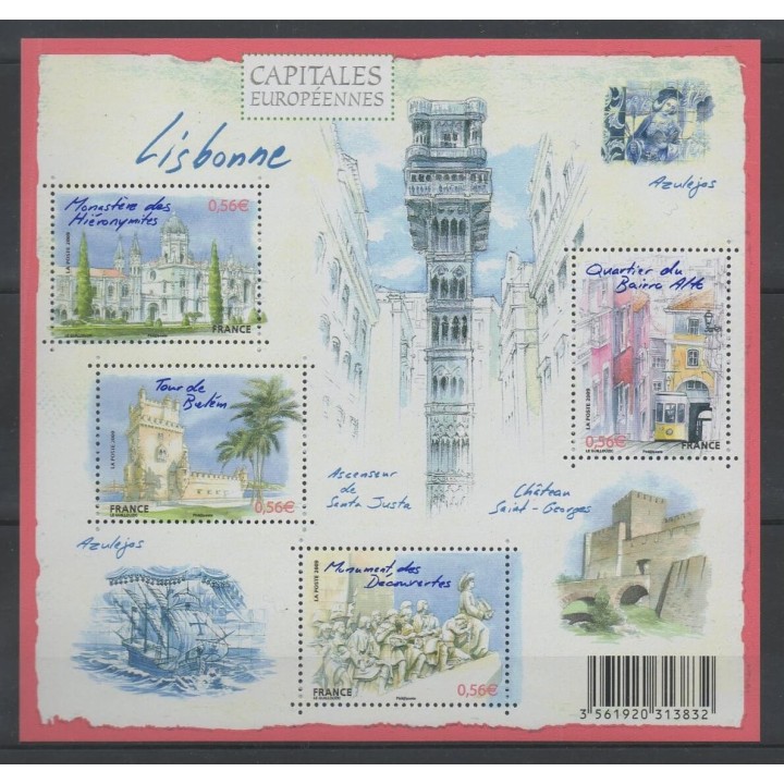 Timbres - France - Blocs et feuillets - 2009 - No F 4402 - Sites