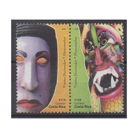 Costa Rica - 2008 - Nb 877/878 - Masks or carnaval