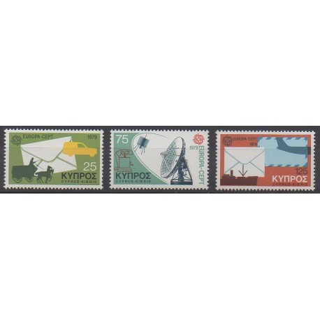Chypre - 1979 - No 496/498 - Service postal - Europa