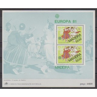Acheter ce bloc-feuillet du Portugal (Madère) de l'année 1981 (No BF2).