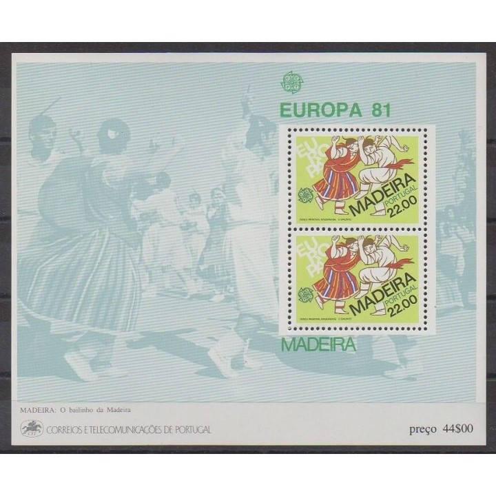Buy this souvenir sheet  of Portugal (Madeira) of the year 1981 (Nb BF2).
