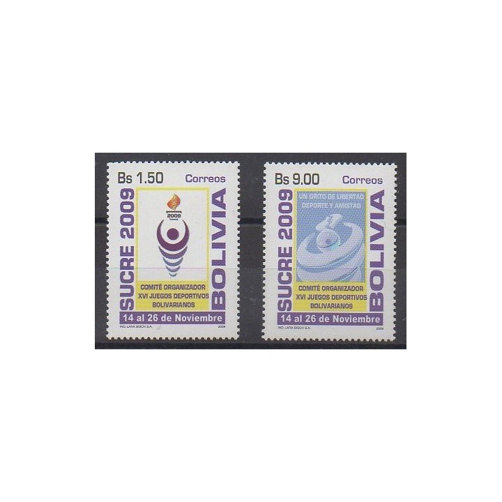 Buy this set of stamps of Bolivia of the year 2009 (Nb 1369/1370).
