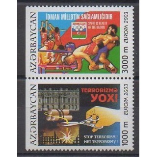 Acheter cette série de timbres d'Azerbaïdjan de l'année 2003 (No 460a/461a).