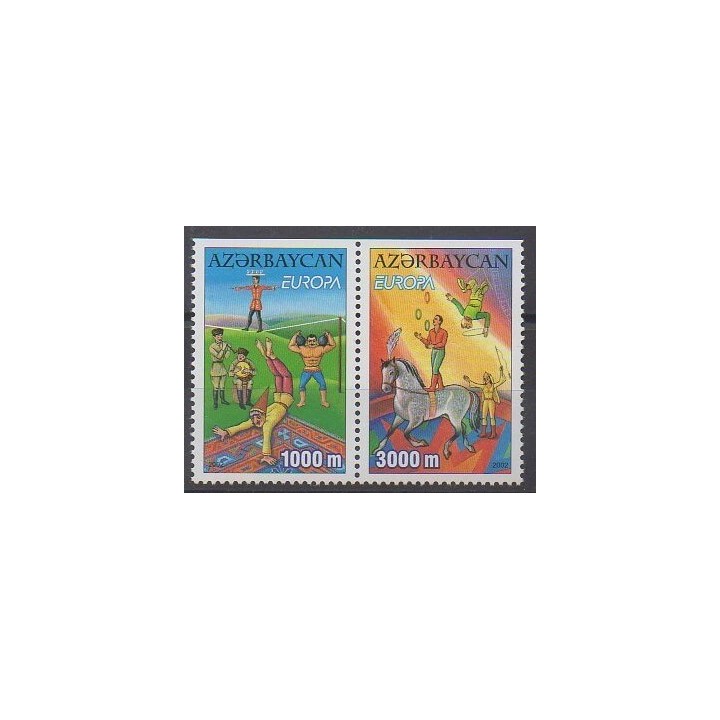 Acheter cette série de timbres d'Azerbaïdjan de l'année 2002 (No 431a/432a).