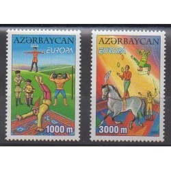 Azerbaïdjan - 2002 - No 431/432 - Cirque ou magie