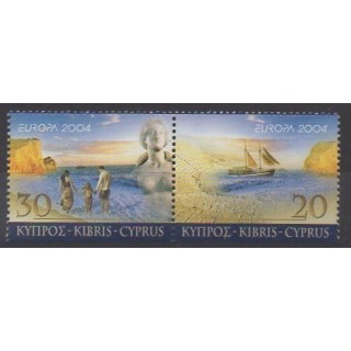 Buy this set of stamps of Cyprus of the year 2004 (Nb 1043b/1044b).