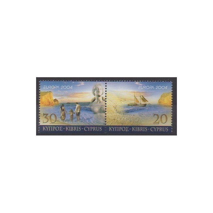 Buy this set of stamps of Cyprus of the year 2004 (Nb 1043b/1044b).