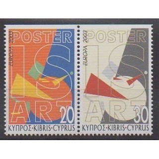 Buy this set of stamps of Cyprus of the year 2003 (Nb 1021a/1022a).