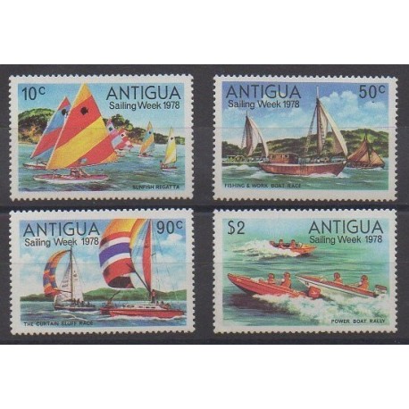 Antigua - 1978 - Nb 491/494 - Boats