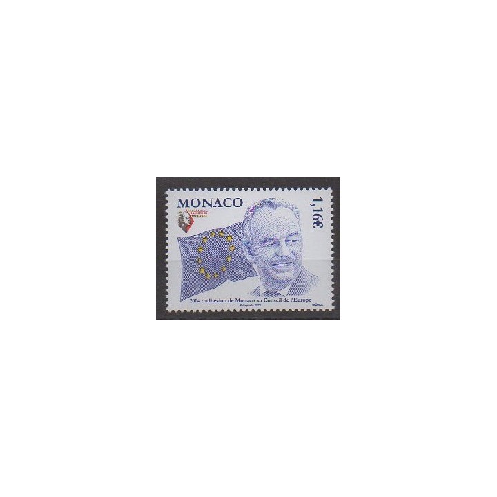 Buy this stamp of Monaco of the year 2023 (Adhésion au Conseil de l'Europe).