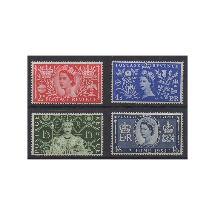 Acheter cette série de timbres de Grande-Bretagne de l'année 1953 (No 279/282).