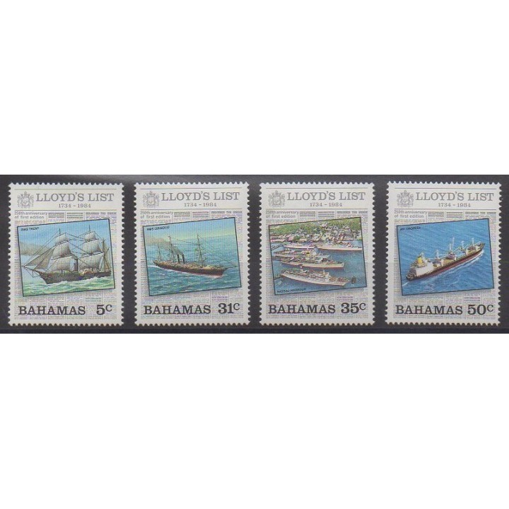 Acheter cette série de timbres des Bahamas de l'année 1984 (No 555/558).