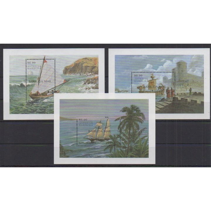 Buy these 3 souvenir sheets of Barbuda of the year 2000 (Nb BF312/BF314).