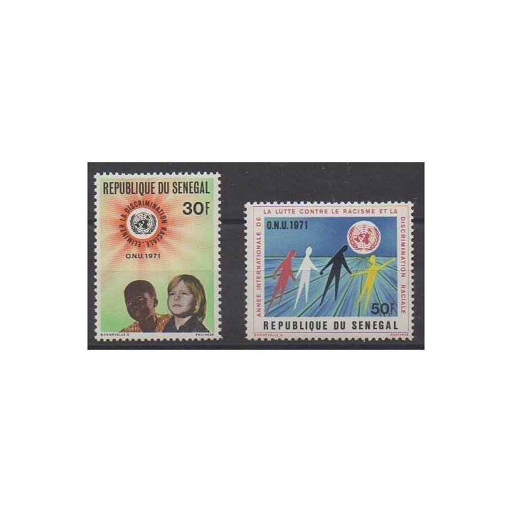 Acheter cette série de timbres du Sénégal de l'année 1971 (No 345/346).