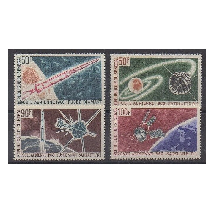 Buy these stamps of Senegal of the year 1966 (Nb PA49/PA52).