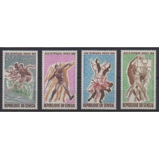 Acheter ces timbres du Sénégal de l'année 1968 (No PA68/PA71).