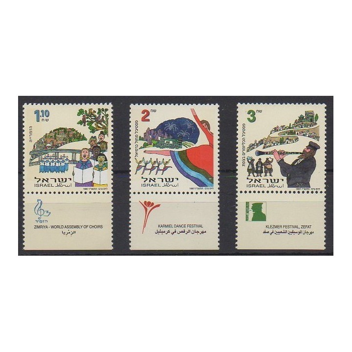 Buy this set of stamps of Israel of the year 1997 (Nb 1370/1372).