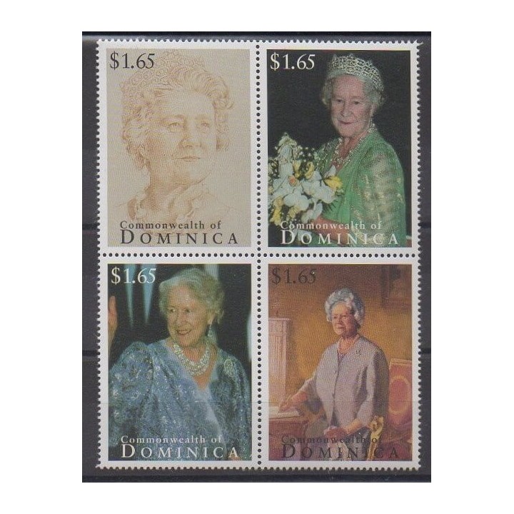 Acheter cette série de timbres de Dominique de l'année 2002 (No 2843/2846).