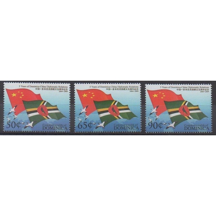 Buy this set of stamps of Dominique of the year 2009 (Nb 3393/3395).
