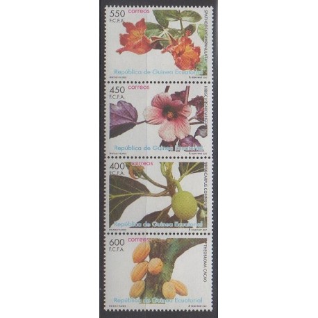 Guinée équatoriale - 2007 - No 508/511 - Fleurs - Fruits ou légumes