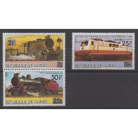 Guinée - 1986 - No 796/798 - Chemins de fer