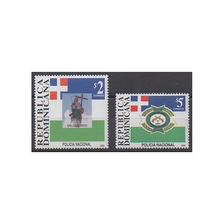 Acheter cette série de timbres de la République Dominicaine  de l'année 2000 (No 1421/1422).