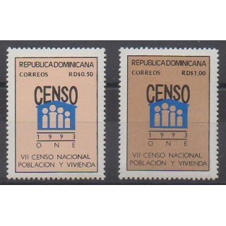 Acheter cette série de timbres de la République Dominicaine  de l'année 1993 (No 1111/1112).