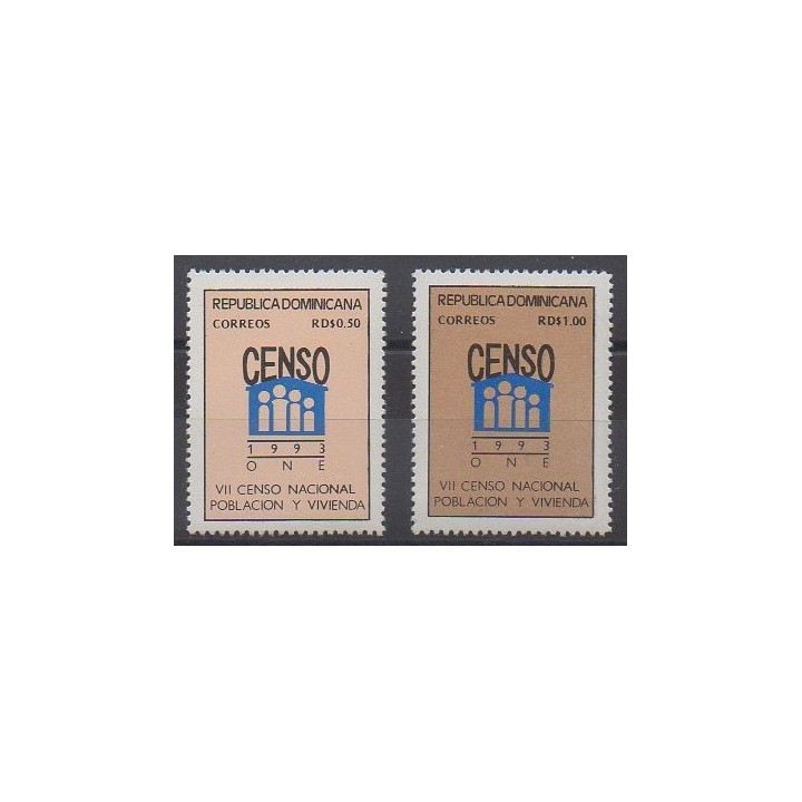 Buy this set of stamps of Republic Dominican  of the year 1993 (Nb 1111/1112).
