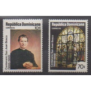 Acheter cette série de timbres de la République Dominicaine  de l'année 1988 (No 1035/1036).
