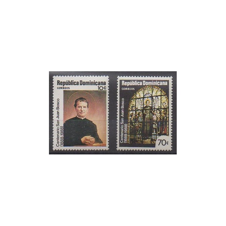 Acheter cette série de timbres de la République Dominicaine  de l'année 1988 (No 1035/1036).