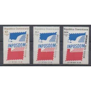 Acheter cette série de timbres de la République Dominicaine  de l'année 1986 (No 991/993).