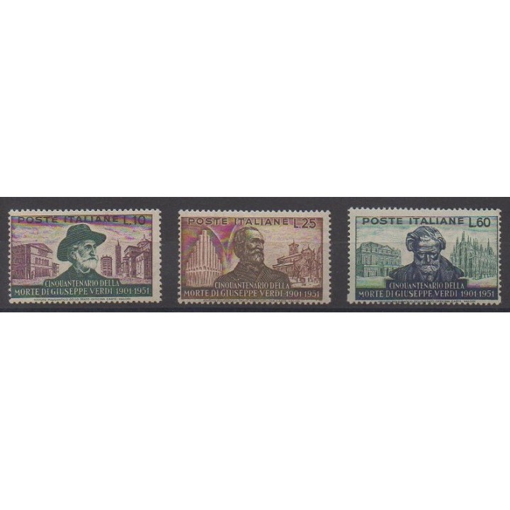 Acheter cette série de timbres d'Italie de l'année 1951 (No 615/617).