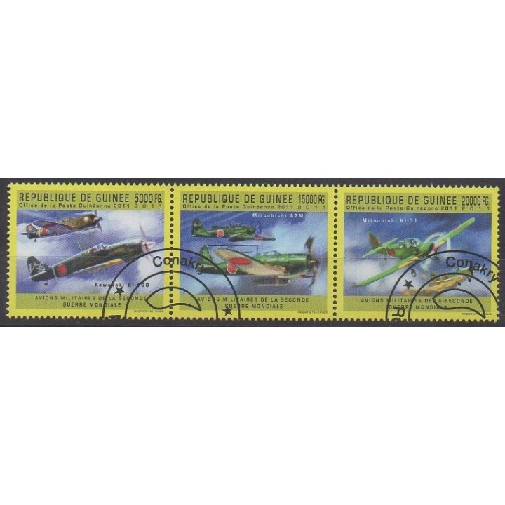 Acheter cette série de timbres de Guinée de l'année 2011 (No 6154/6156). - Oblitéré