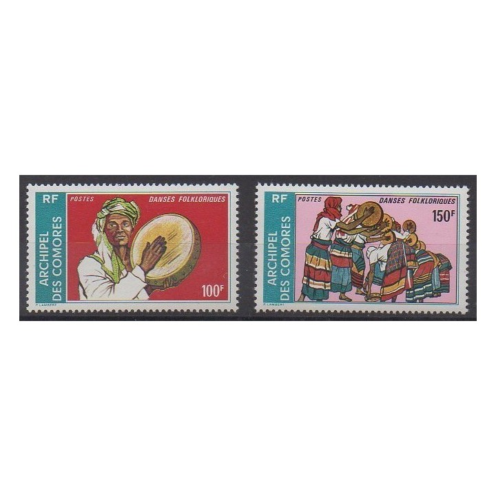 Buy this set of stamps of Comoros of the year 1975 (Nb 104A/104B).