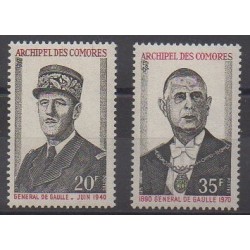 Comores - 1971 - No 77/78 - De Gaulle