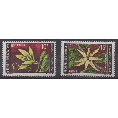 Comoros - Post - 1969 - Nb 53/54 - Flowers