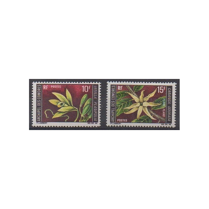 Acheter cette série de timbres des Comores de l'année 1969 (No 53/54).