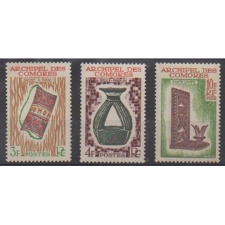 Buy this set of stamps of Comoros of the year 1963 (Nb 29/31).