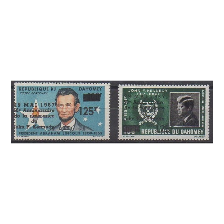 Buy these stamps of Dahomey of the year 1967 (Nb PA59/PA60).