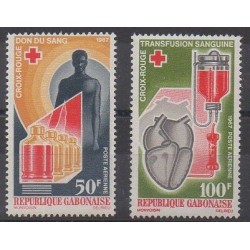 Gabon - 1967 - Nb PA56/PA57 - Health or Red cross