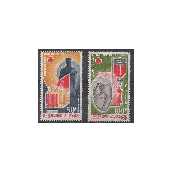 Buy these stamps of Gabon of the year 1967 (Nb PA56/PA57).