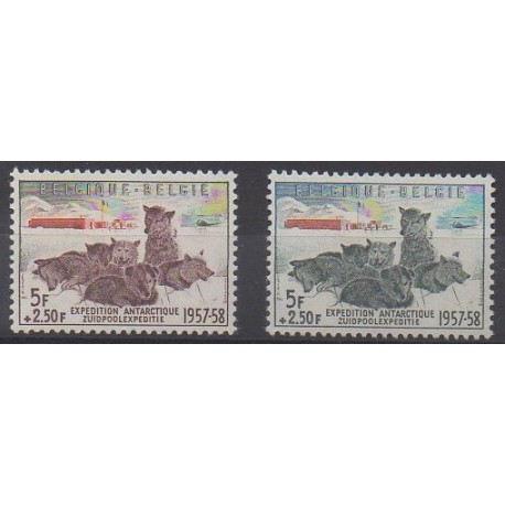 Belgium - 1957 - Nb 1030/1031 - Polar - Dogs