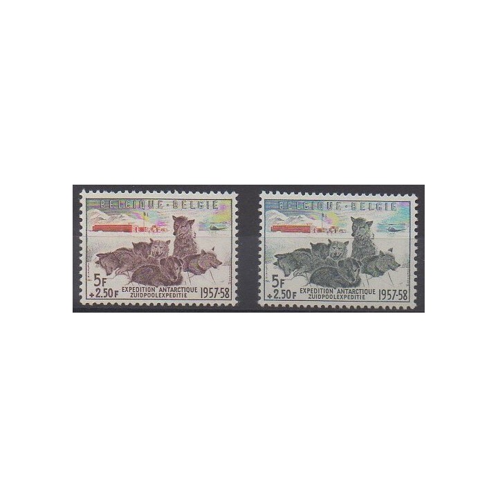 Acheter cette série de timbres de Belgique de l'année 1957 (No 1030/1031).