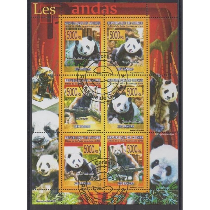 Acheter cette série de timbres de Guinée de l'année 2008 (No 3435/3440). - Oblitéré